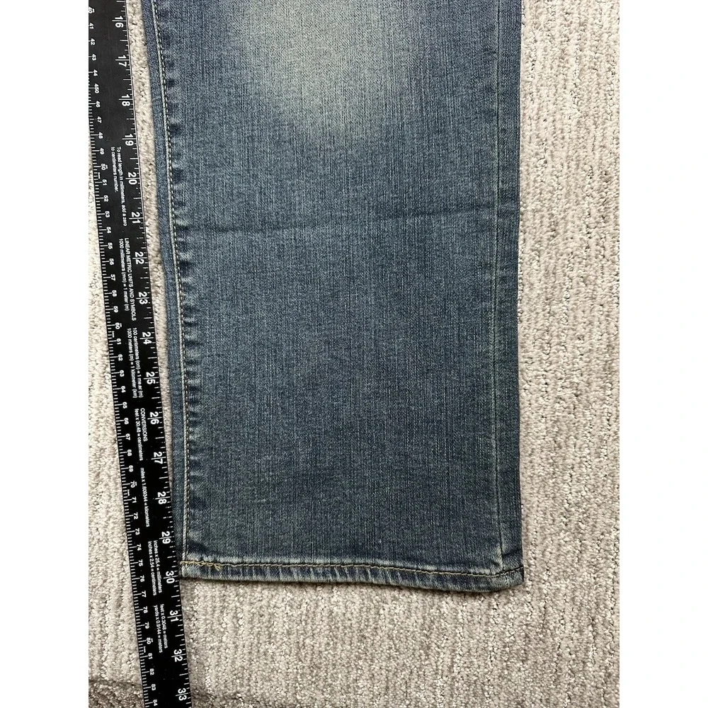 Lee Extreme Motion Jeans Mens 46x30 Blue Medium Wash Taper Stretch Big & Tall